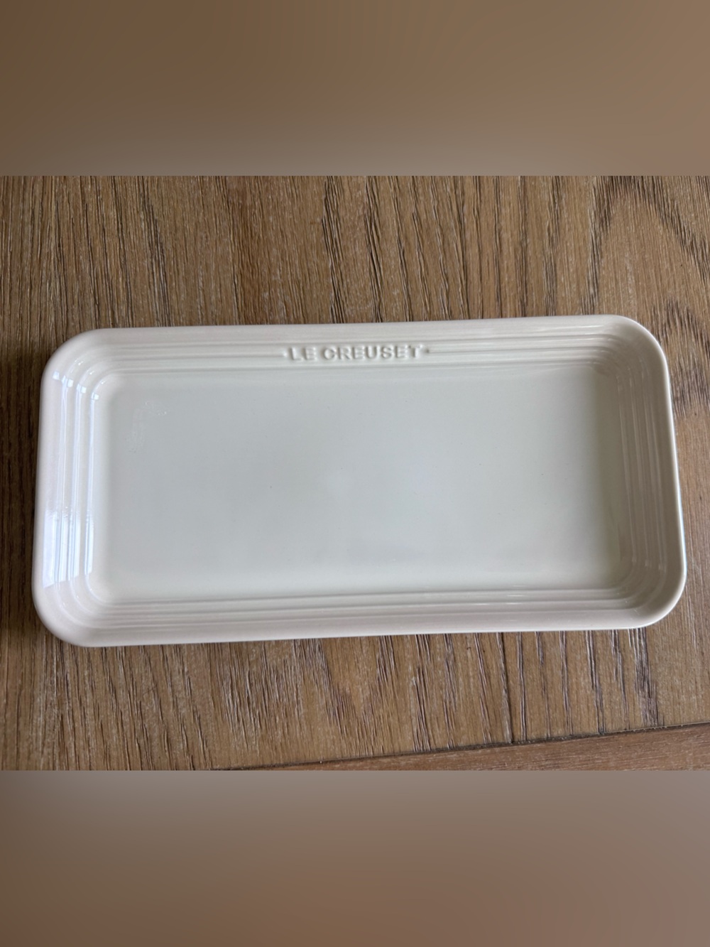 Le Creuset Rectangular Plate 25 cm Meringue